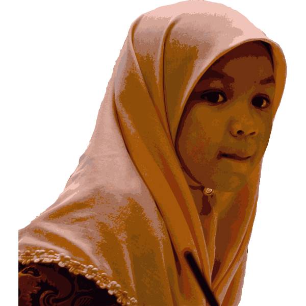 SVG Young girl wearing hijab