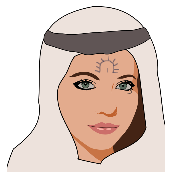 SVG Young Kurdish woman