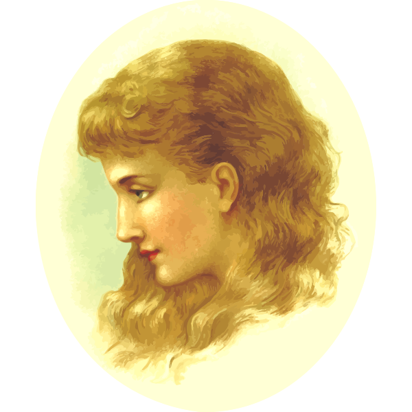 SVG Young lady with red lipstick