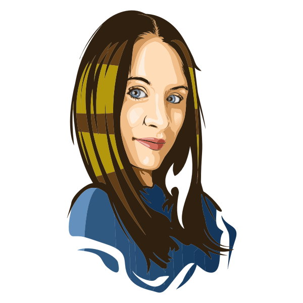 SVG Young Lady039s portrait