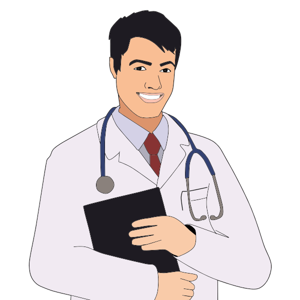 SVG Young male doctor