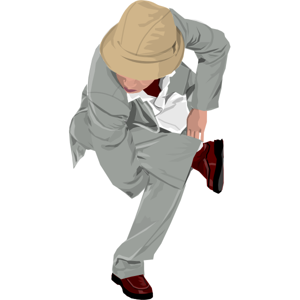 SVG Young man doing a breakdance vector image