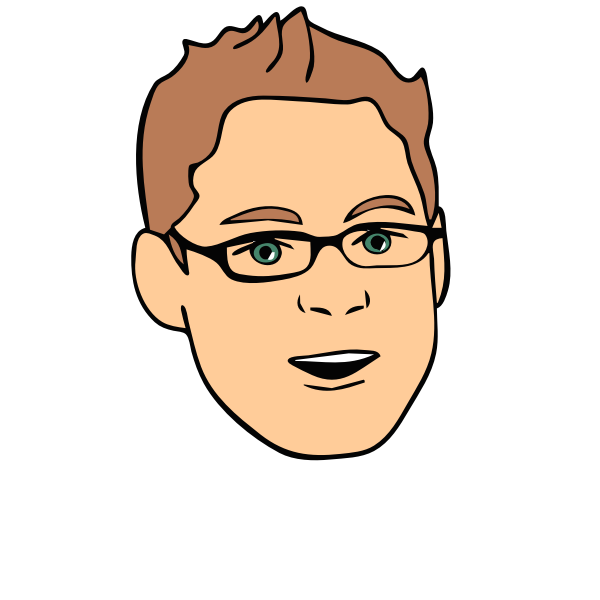 SVG Young man with glasses