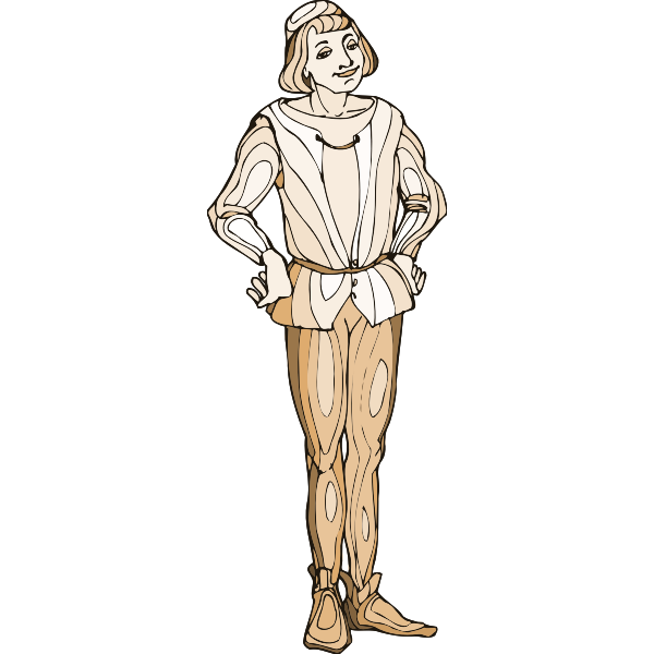 SVG Young medieval man