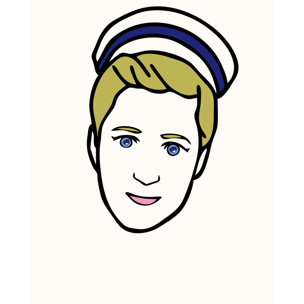 SVG Young sailor vector drawing