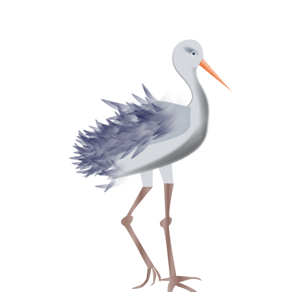 SVG Young stork vector image