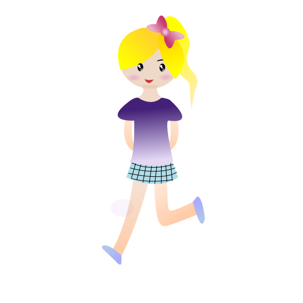 SVG Younger woman jogging vector graphics