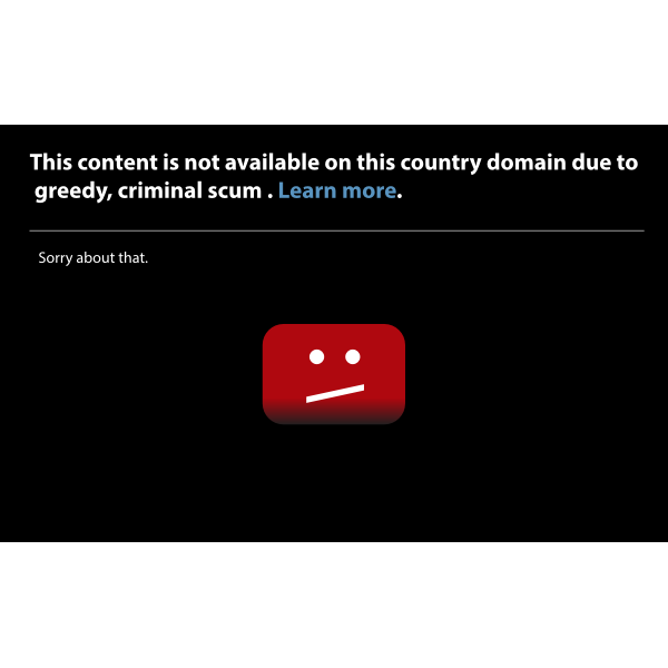 SVG Youtube Content Error Message