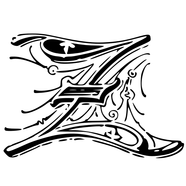 SVG Z decorative letter