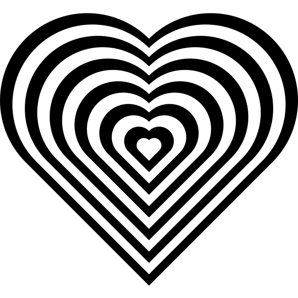 SVG Zebra heart vector illustration