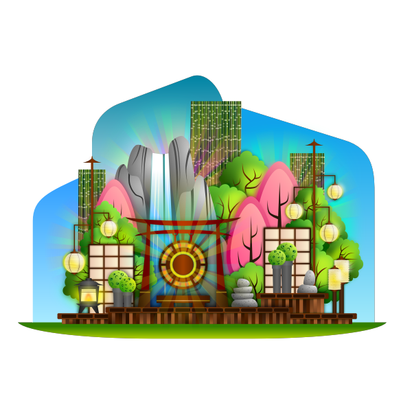 SVG Zen colorful garden