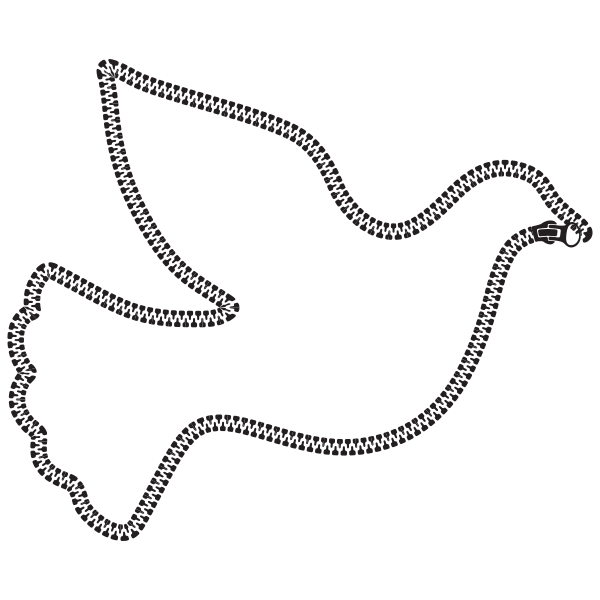 SVG Zipper peace dove