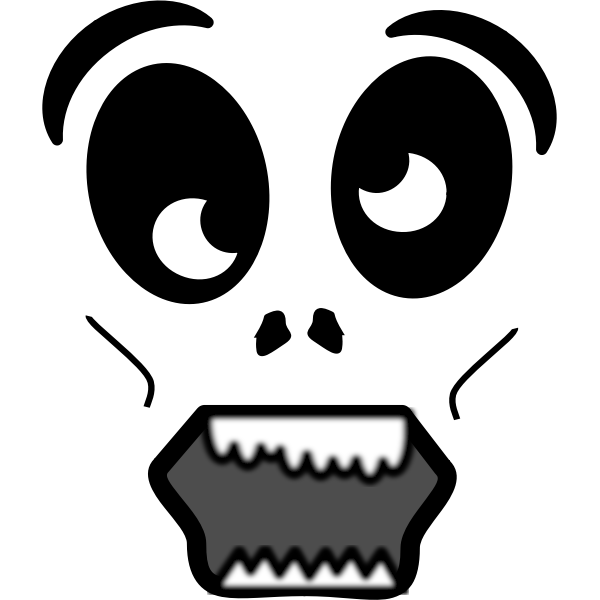 SVG Zombie face vector drawing