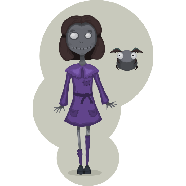 SVG Zombie girl