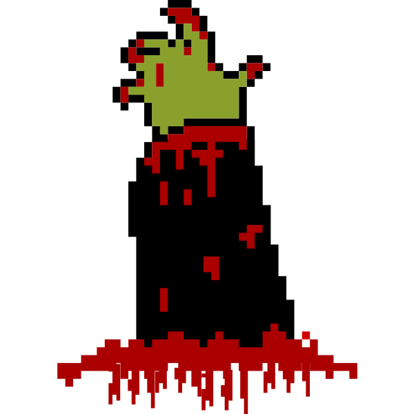 SVG Zombie hand in blood