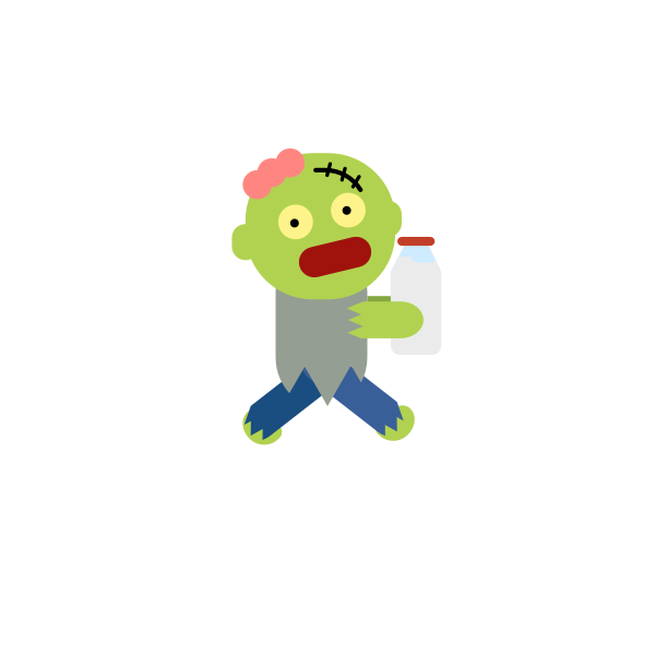 SVG zombie milk character