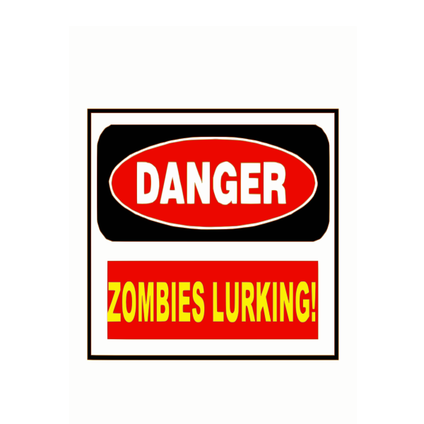 SVG Zombies lurking sign vector image
