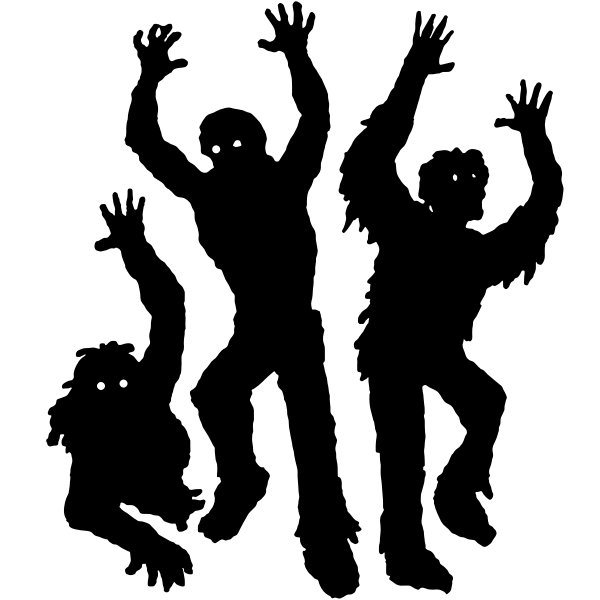 SVG Zombies silhouette