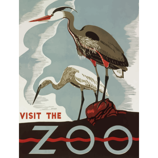 SVG Zoo poster vector image