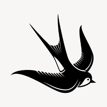 Swallow bird sticker, animal illustration | Free PSD - rawpixel