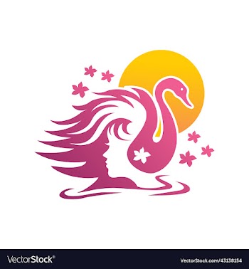 swan and woman logo