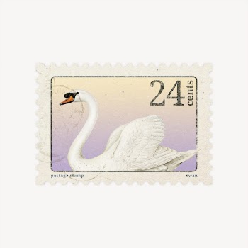 Swan ephemera post stamp collage | Free PSD - rawpixel