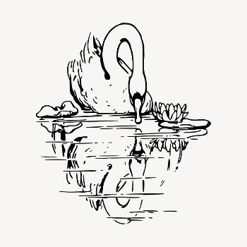 Swan illustration clipart vector. Free | Free Vector - rawpixel