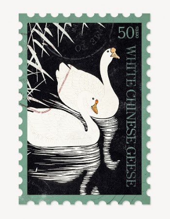 Swan postage stamp, ephemera collage | Free PSD - rawpixel