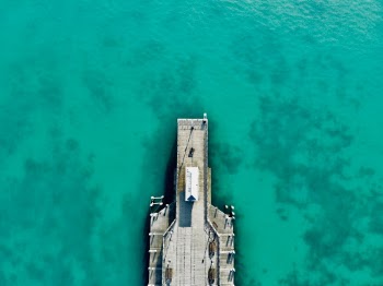 Swanage Pier from above at 7am. Beautiful! 