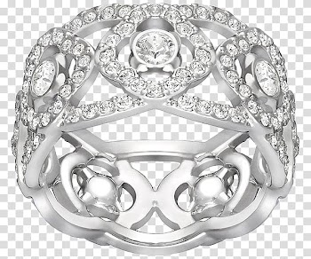 Swarovski AG Earring Jewellery Bracelet, Swarovski Jewelry White Gold Ring transparent background PNG clipart