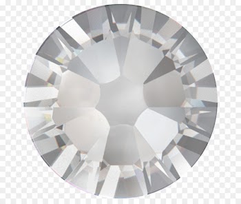 Swarovski Ag, Rhinestone, Swarovski Flat Back Gems, White, Silver PNG