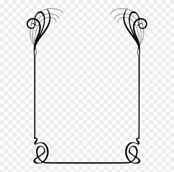 Swashes Vector Art Nouveau Filigree - A4 Border Art Deco