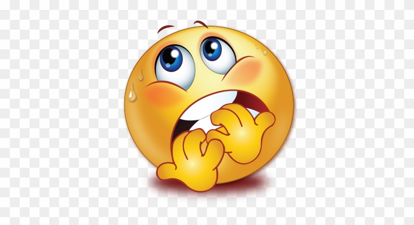 Sweating Frightened Scared Face Smiley Emoji Sticker - Scared Emoji Face