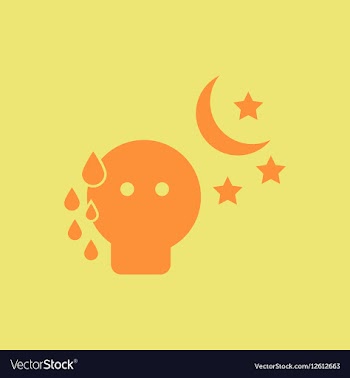 Sweating man various symptoms of Tuberculosis on vector image