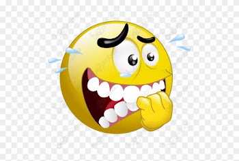 Sweating, Nervous, Wet Yellow Smiley Face Clipart - Anxious Emoji