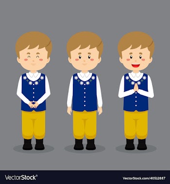 sweden character with various expression