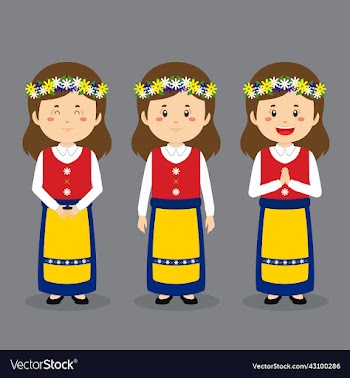 sweden character with various expression