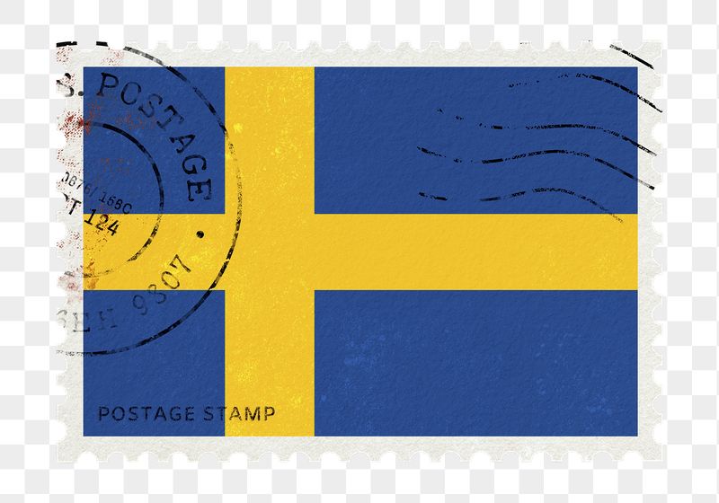 Sweden flag png post stamp | Free PNG - rawpixel
