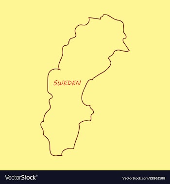 Sweden set detailed country shape with region vector image