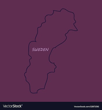 Sweden set detailed country shape with region vector image