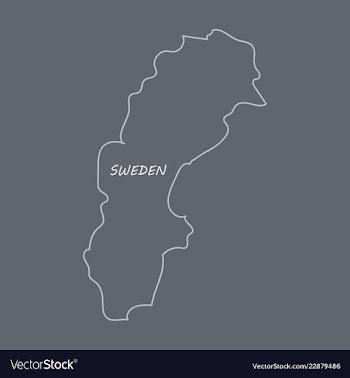 Sweden set detailed country shape with region vector image