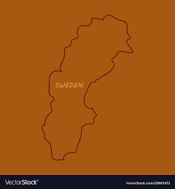 Sweden set detailed country shape with region vector image