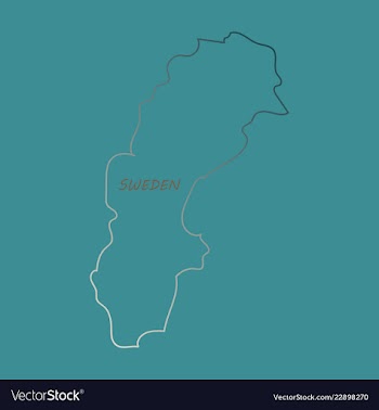Sweden set detailed country shape with region vector image