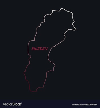 Sweden set detailed country shape with region vector image