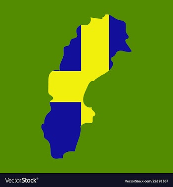 Sweden set detailed country shape with region vector image