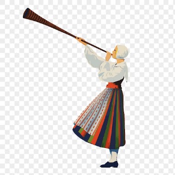 Swedish woman png blowing horn | Free PNG - rawpixel