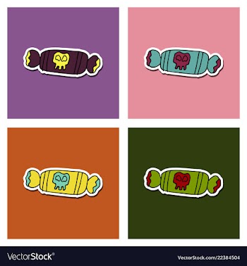 Sweet candies flat icon chocolates colorful vector image