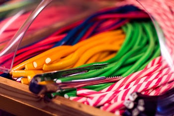 Sweet candy sticks 