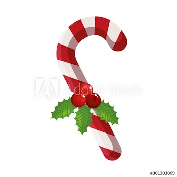 sweet cane christmas design