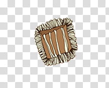 Sweet chocolate, square brown and beige frame transparent background PNG clipart